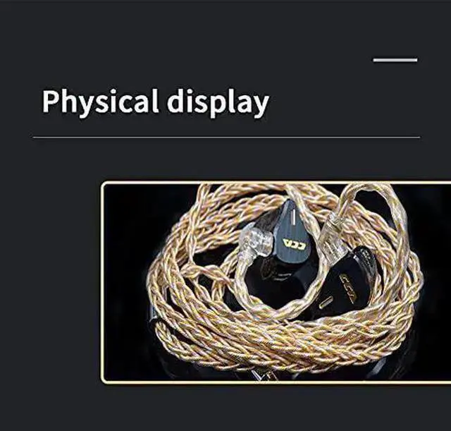 Alt view image 14 of 14 - Gold Silver Plated IEM Cable, Upgrade Headphone Wire for ZS10 PRO/ZSN Pro X/ZSN PRO/ZSX/ZSN/AS12/AS16/ZAX/DQ6 C12/CA16/CA4/NRA