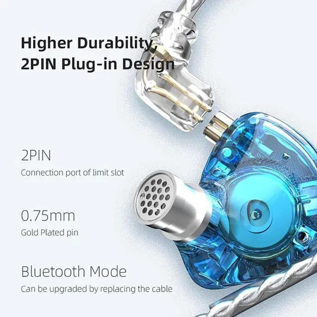 Alt view image 14 of 14 - Zax in Ear Monitor Headphones 16 Units 7BA 1DD Hybrid Drivers HiFi IEM Earphones High Clarity Metal Gaming Earbuds with 2 Pin Detachable Cable