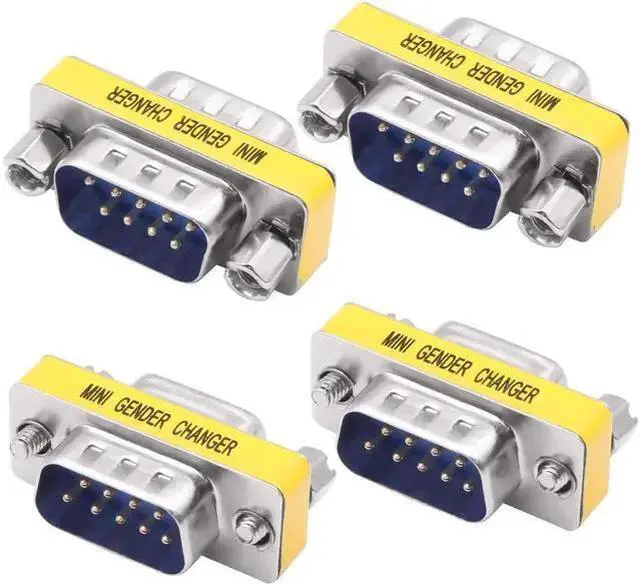Alt view image 8 of 14 - DB9 Gender Changer Solderless Connector Male to Male Adapter Mini RS232 D-SUB 9 Pin Serial Cable Coupler-4pcs