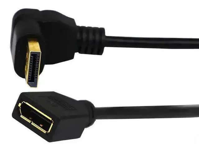 Alt view image 8 of 10 - (30 CM/12inch) DP to DP Cable, Gold Plated 90 Degree Up Displayport Male to Displayport Female Audio and Video Extender Adapter Cable (Up M/F)