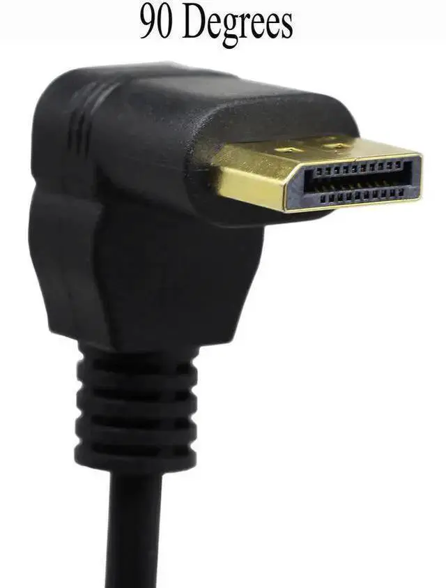 Alt view image 9 of 10 - (30 CM/12inch) DP to DP Cable, Gold Plated 90 Degree Up Displayport Male to Displayport Female Audio and Video Extender Adapter Cable (Up M/F)