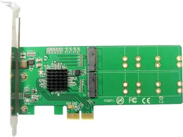 Alt view image 10 of 12 - PCI Express 2.0 To 4x B + M key M.2 SSD Card PCI-e 2x NGFF SATA SSD Adapter PCIe low profile Bracket for Samsung 850 EVO PM871