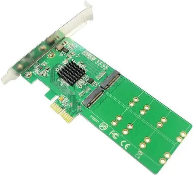 Alt view image 11 of 12 - PCI Express 2.0 To 4x B + M key M.2 SSD Card PCI-e 2x NGFF SATA SSD Adapter PCIe low profile Bracket for Samsung 850 EVO PM871