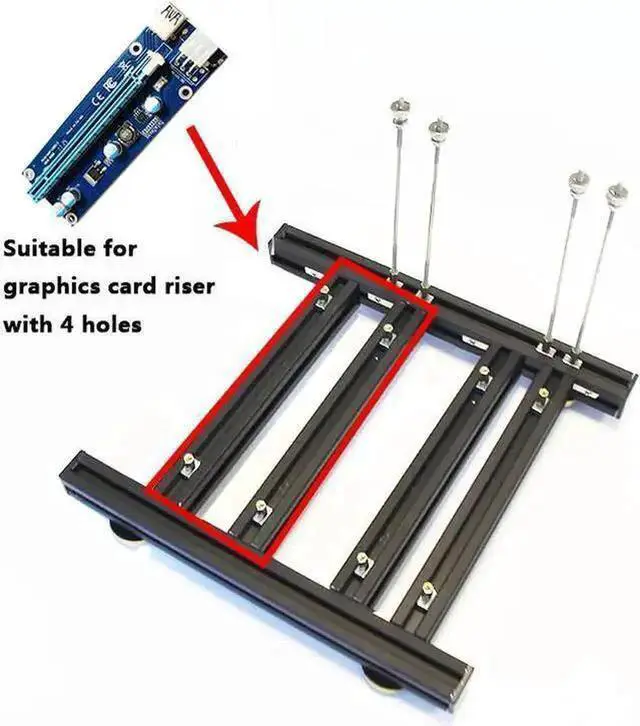Alt view image 6 of 8 - 2GPU Graphics card holder DIY external graphics card base GPU open rack support Miner mining