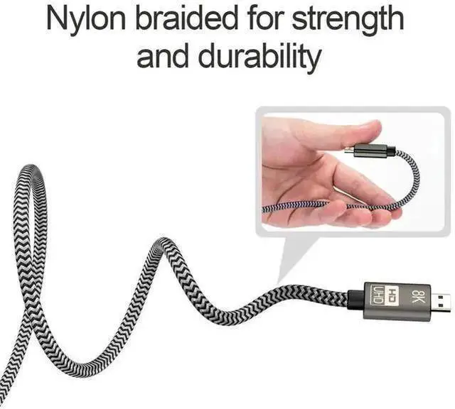 Alt view image 13 of 14 - Micro HDMI to HDMI 2.1 Ultra-HD UHD 8K 60hz 4K 120hz Cable 48Gbs HDMI Cord for Camera Tablet (1.5m)