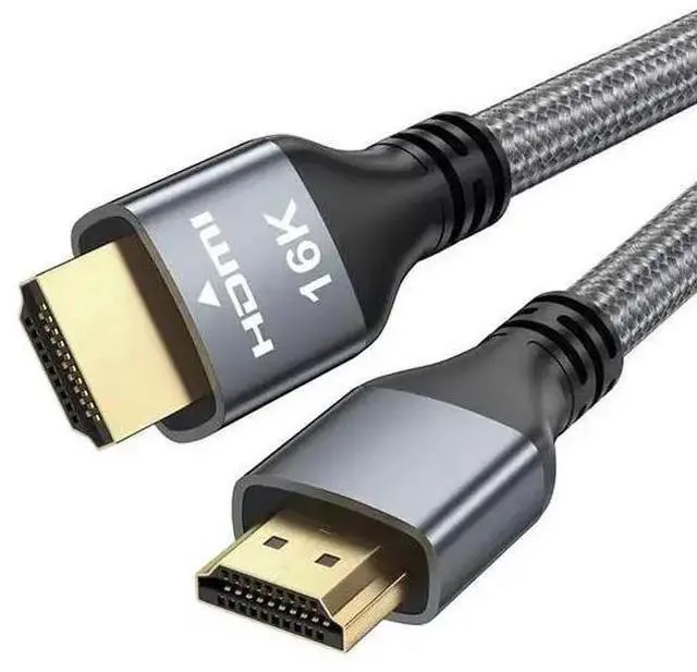 Alt view image 7 of 12 - Ultra96 HDMI 2.2 Cable - 16K@240Hz Ultra HD, 48Gbps Bandwidth, Gold-Plated Connectors, Braided Jacket for Next-Gen Projector, Monitor & Display