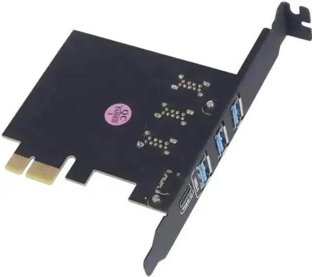 Alt view image 12 of 14 - USB 3.0+ USB C Port PCI-E Expansion Card PCI Express 1X PCIe USB 3.0 HUB Adapter Card 4-Port USB3.0 5Gbps Controller for 2U Case (Type A for 2U case)