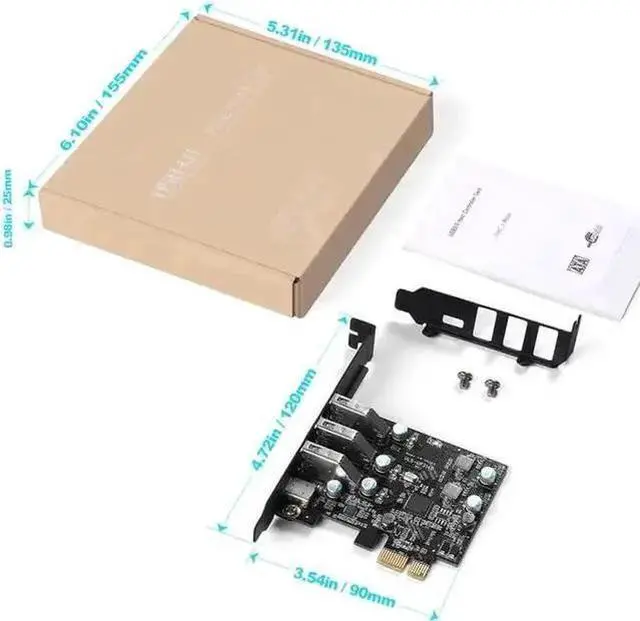 Alt view image 13 of 14 - USB 3.0+ USB C Port PCI-E Expansion Card PCI Express 1X PCIe USB 3.0 HUB Adapter Card 4-Port USB3.0 5Gbps Controller for 2U Case (Type A for 2U case)