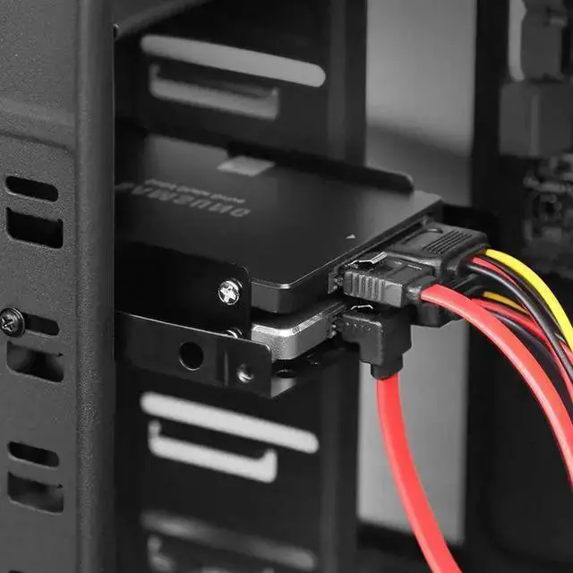 Alt view image 10 of 14 - Dual SSD Mounting Bracket 2.5 to 3.5 Internal Hard Drive Adapter SSD HDD Drive Bays Metal Mounting Holder Kit (Pack of 2) (Dual SSD Adapter)