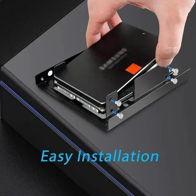 Alt view image 12 of 14 - Dual SSD Mounting Bracket 2.5 to 3.5 Internal Hard Drive Adapter SSD HDD Drive Bays Metal Mounting Holder Kit (Pack of 2) (Dual SSD Adapter)