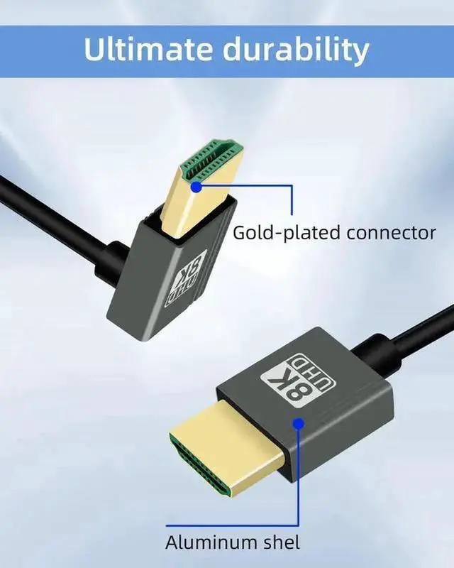 Alt view image 10 of 14 - 8K Up Angle HDMI Coiled Cable 2.2FT, 270 Degree Short HDMI to HDMI Cable, Spring Spiral HDMI 2.1 Cable 8K@60Hz,48Gbps,for Camera/TV/Capture Cards/Tablet