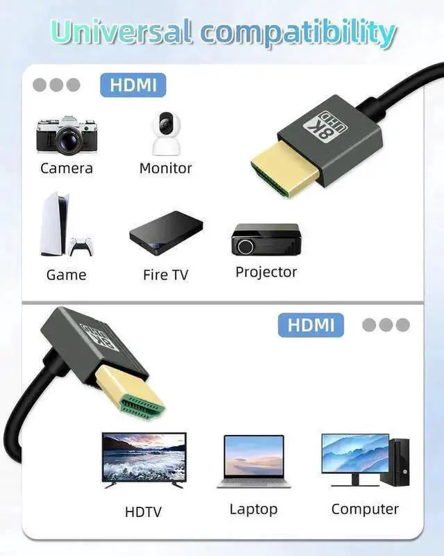 Alt view image 14 of 14 - 8K Up Angle HDMI Coiled Cable 2.2FT, 270 Degree Short HDMI to HDMI Cable, Spring Spiral HDMI 2.1 Cable 8K@60Hz,48Gbps,for Camera/TV/Capture Cards/Tablet