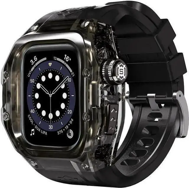 Alt view image 8 of 14 - WISDUM Waterproof Case for Apple Watch Series 10 42mm, Protective Rugged Case with Soft Silicone Band and Built-in Screen Protector for iWatch Series 10 42mm