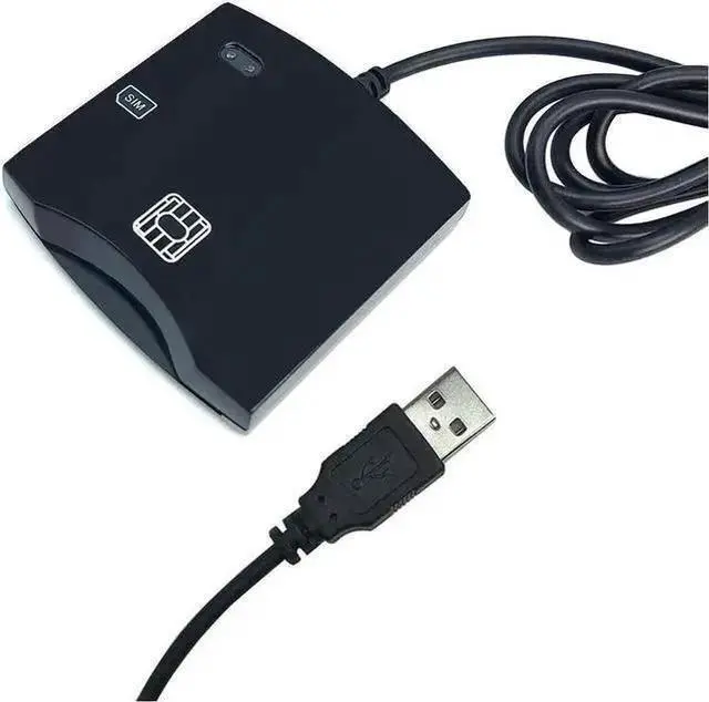 Alt view image 10 of 12 - EMV SIM eID Smart Chip Card Reader Writer Programmer #N68 DOD Military USB Common Access CAC Smart Card Reader + SDK Kit, Compatible Windows (Black)