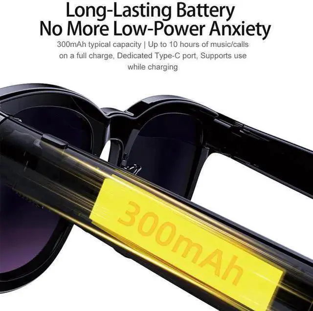 Alt view image 7 of 10 - AI Smart Glasses with 8MP Camera, Real-Time Translation & Object Recognition 1200P Video, 32MP Photo, Voice Assistant, WiFi Transfer For Meetings, Travel, Lecture Recording