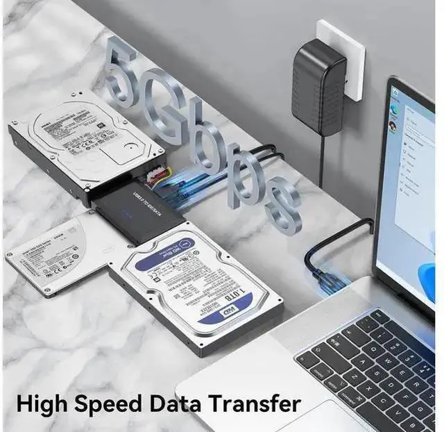 Alt view image 9 of 14 - Hard Drive Reader SATA IDE to USB 3.0 Adapter, USB 3.0 to SATA/IDE Hard Drive Ultra Recovery Converter Kit Data Retrieval Device for 2.5" 3.5" HDD SSD Hard Drive Disk 5.25" DVD/CD-ROM Optical Drive