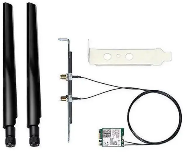 Alt view image 6 of 7 - WISDUM 3000Mbps Wi-Fi 6E AX210 Bluetooth 5.2 802.11ax/ac 2.4Ghz 5Ghz 6Ghz M.2 2230 Key E Desktop Kit Wireless Adapter AX210NGW NGFF WiFi 6 Card Support MU-MIMO OFDMA Windows 10 With 6Dbi Antenna Set