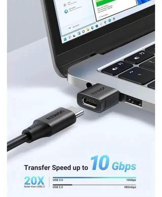 Alt view image 3 of 7 - WISDUM USB to USB C Adapter 3Pack 10Gbps USBC Female to USBA Male Adapter Type C Charge Converter for iPhone 16 15 14 13 Plus Pro Max iPad Air Mini 6 7 Galaxy S25 Watch Black