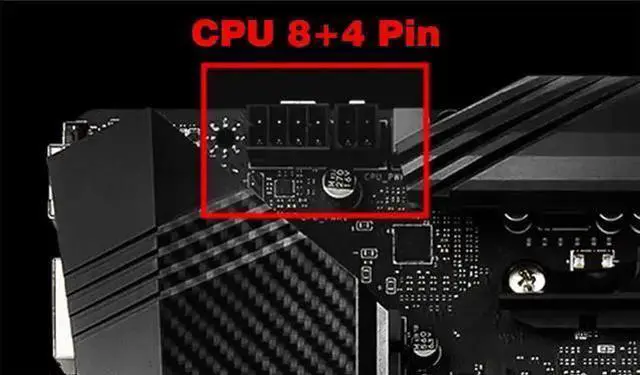 Alt view image 8 of 8 - ATX CPU 8 Pin Female to Motherboard 8 Pin Male + 4 Pin Male Power Supply Cable EPS 12V for Motherboard Converter Adapter Power Extension Cable 16 Inches