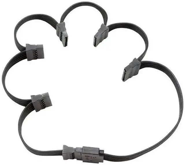 Alt view image 11 of 12 - SATA Power Extension Cable 15 Pin SATA Male to Female Extender Cable Adapter for HDD Hard Drive 30inch 70cm (1 to 6)