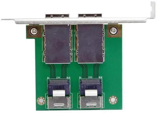 Alt view image 8 of 13 - Dual Ports Mini SAS SFF-8088 to SAS 36Pin SFF-8087 PCBA Female Adapter with PCI Bracket
