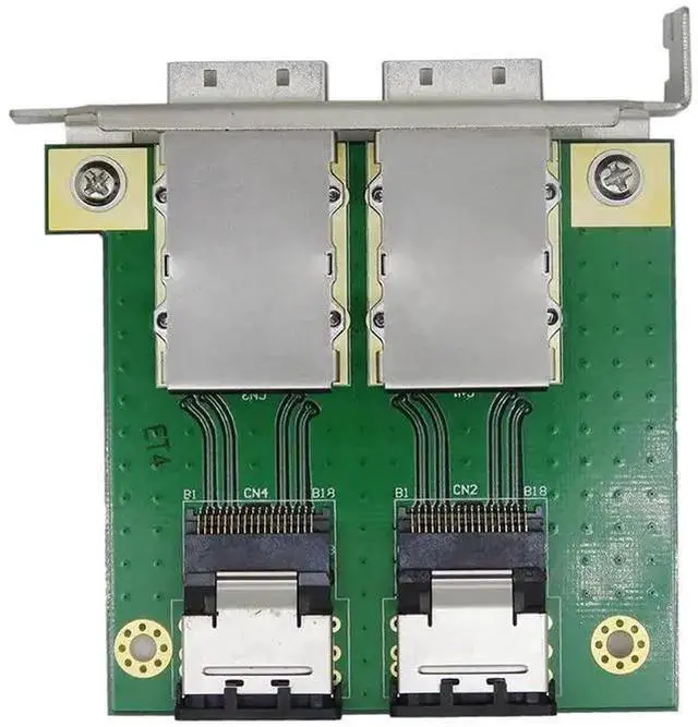 Alt view image 12 of 13 - Dual Ports Mini SAS SFF-8088 to SAS 36Pin SFF-8087 PCBA Female Adapter with PCI Bracket