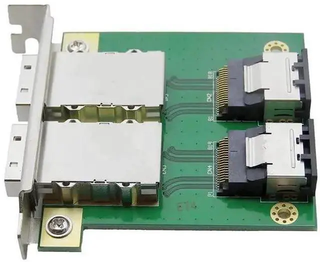 Alt view image 11 of 13 - Dual Ports Mini SAS SFF-8088 to SAS 36Pin SFF-8087 PCBA Female Adapter with PCI Bracket