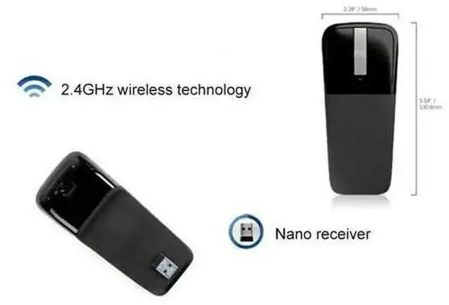 Alt view image 4 of 4 - WISDUM mouse for Arc Touch 2 generation mouse for Arc Touch portable wireless Mice