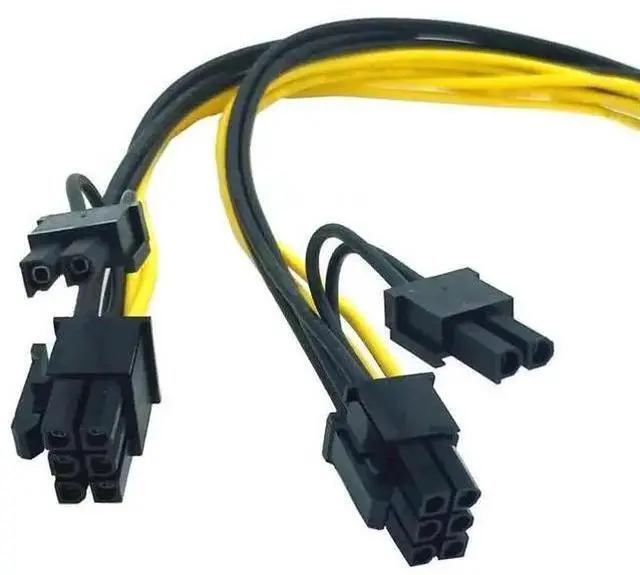 Alt view image 11 of 13 - PCI-E 8-Pin to 2X 8 Pin / 6 Pin Dual Power Splitter Cable Extension Wire