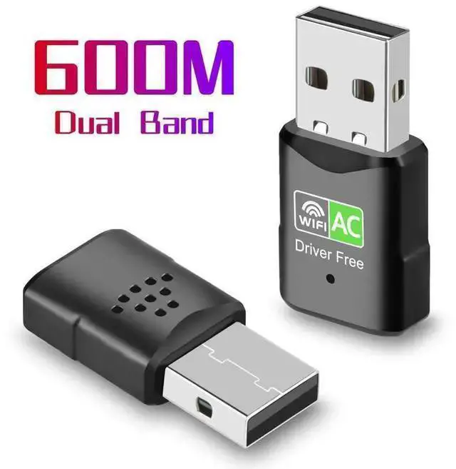 Alt view image 8 of 14 - USB WiFi Adapter, 5G/2.4G Driver Free Dual Band Wireless USB WiFi Adapter for PC, 600Mbps High Speed WiFi Adapter for Desktop PC, USB WiFi Dongle Support Windows 7/8/10/11 eokCXOY