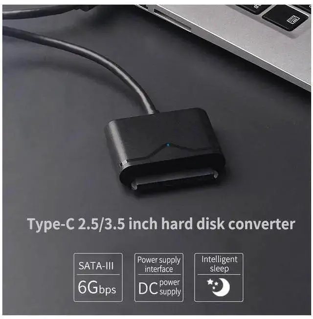 Alt view image 9 of 14 - Type C USB 3.1 To 15 + 7pin SATA 3.0 2.5 / 3.5 Inch Hard Disk Adapter Converter USB 3.1 Type C To SATA HDD / SSD Cable eokCXOY