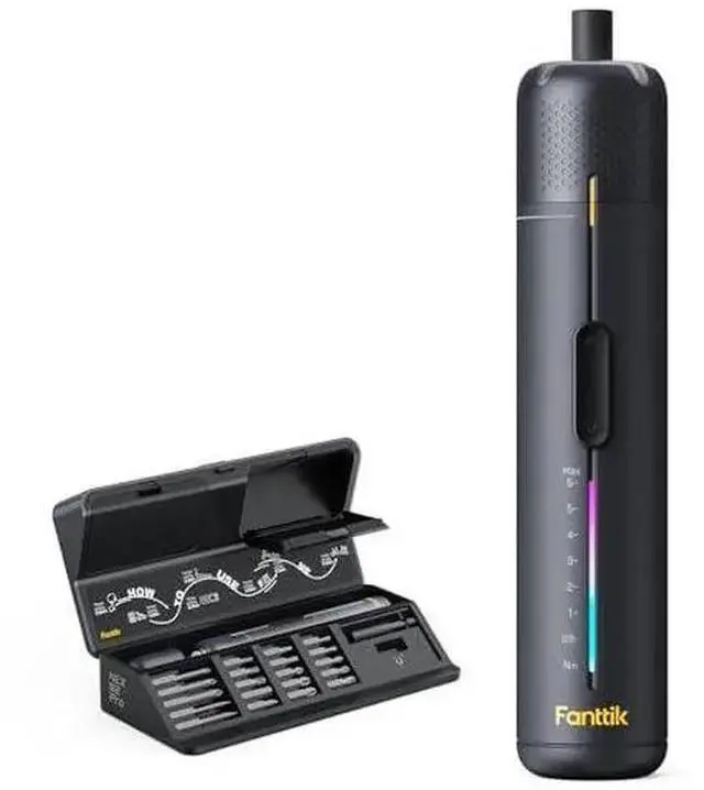 Alt view image 3 of 4 - Fanttik S2 Pro Electric Screwdriver, Cordless Screwdriver Set, 7 Torque Settings, 0.5 to 6N.m, 20 Magnetic Bits, 1/4''Hex Shank, with 90° Angle Adapter, for Furniture, Household Repairs