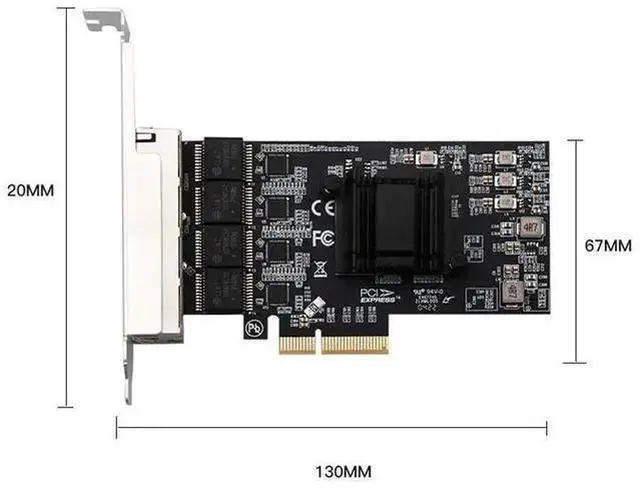 Alt view image 10 of 10 - 2.5Gbps Network Adapter Card Realtek RTL8125B Ghip PCIE Gigabit Ethernett Adapter Card 4 RJ45 Connectors eokCXOY