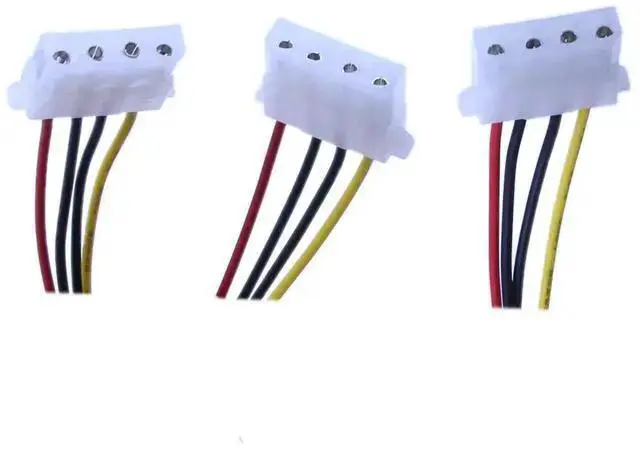 Alt view image 8 of 9 - 2-Pack Molex 4 Pin Power Supply Y Splitter Cable - 3 Female to 1 Male(8 Inchs)