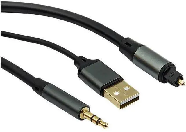 Alt view image 8 of 10 - TOSLINK to 3.5mm Analog Audio Converter Cable Optical to Aux Adapter with Built-in DAC, USB Powered, Supports 24bit/192kHz, for TV, Game Console, Soundbar, Headphone