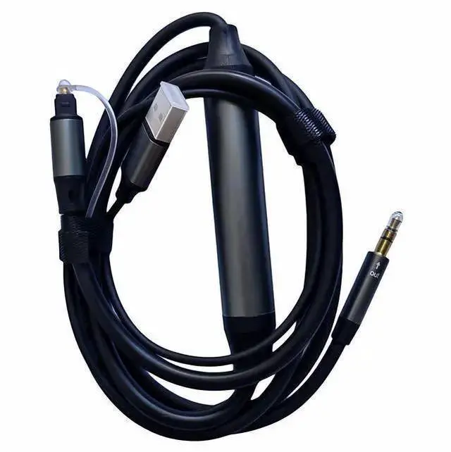 Alt view image 6 of 10 - TOSLINK to 3.5mm Analog Audio Converter Cable Optical to Aux Adapter with Built-in DAC, USB Powered, Supports 24bit/192kHz, for TV, Game Console, Soundbar, Headphone
