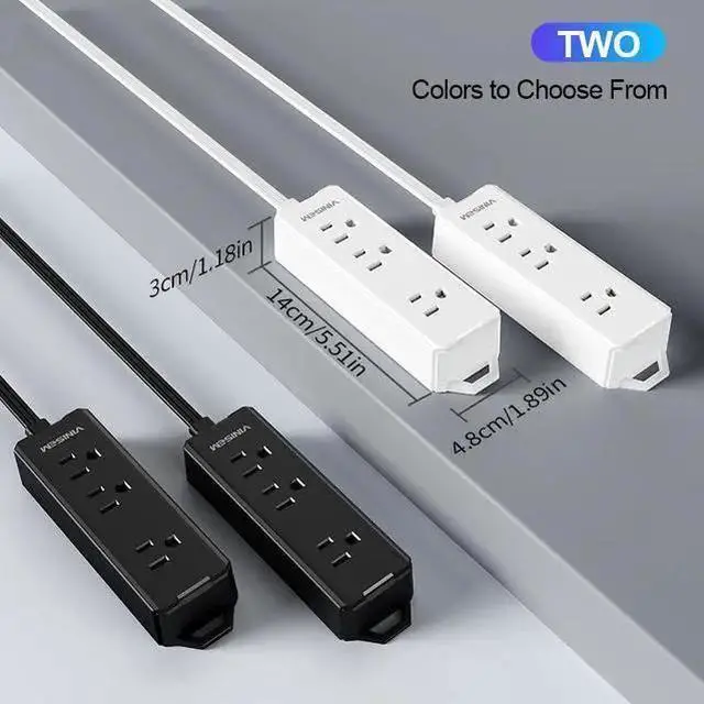 Alt view image 8 of 8 - US 6-Outlet Power Strip, 3.8m Long Extension Cord with 2 USB-A Ports (5V/2.1A) Surge Protection, Desktop & Bedside Multi-Outlet Expander for Home Office 1250W/10A