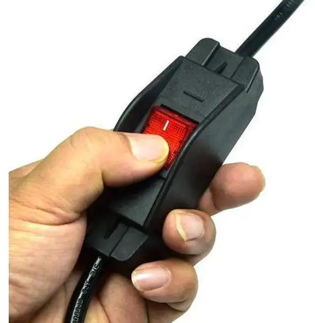 Alt view image 5 of 6 - WISDUM IEC 320 C14 to C13 Heavy Duty Short Power Cord with On-Off Switch,Standard Computer Power Extension Cord, 3Pin Male -Female Extension Cord with Inline Cord Switch, 42CM, Black