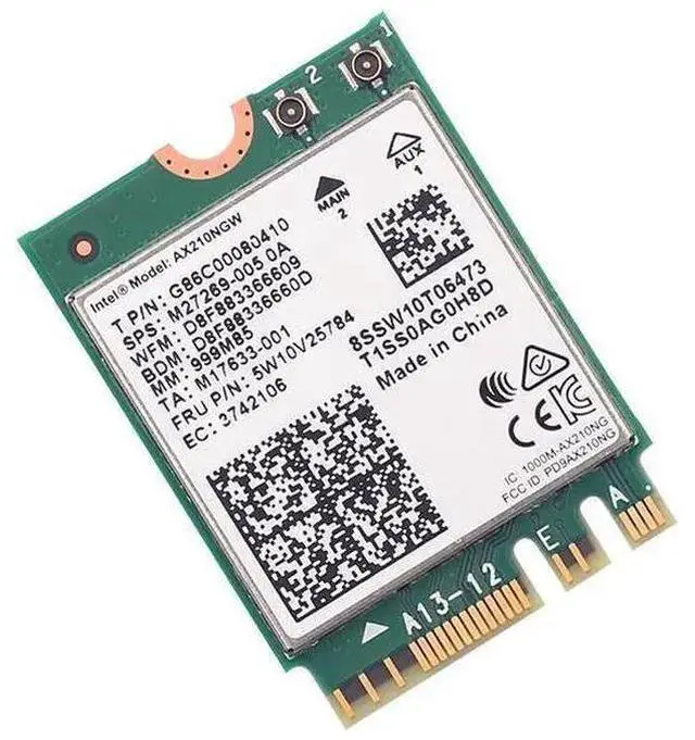 Alt view image 10 of 14 - Tri-Band AX210 Wifi Card Wi-Fi 6E AX210NGW NGFF M.2 2230 160MHz 2x2 MU-MIMO AX3000 Wireless 802.11ax Wi-Fi Bluetooth Network Adapter for PC Windows 10/11(64bit) Only eokCXOY