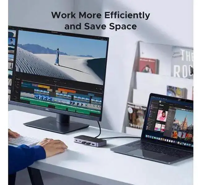 Alt view image 7 of 7 - WISDUM USBC Switch 2 Computers Share 4 USB 3.2 Ports, 10Gbps Switcher Selector for PC Laptop Keyboard Mouse, Sharing Switch Adapter with 2 USB-C to C Data Cables and Remote