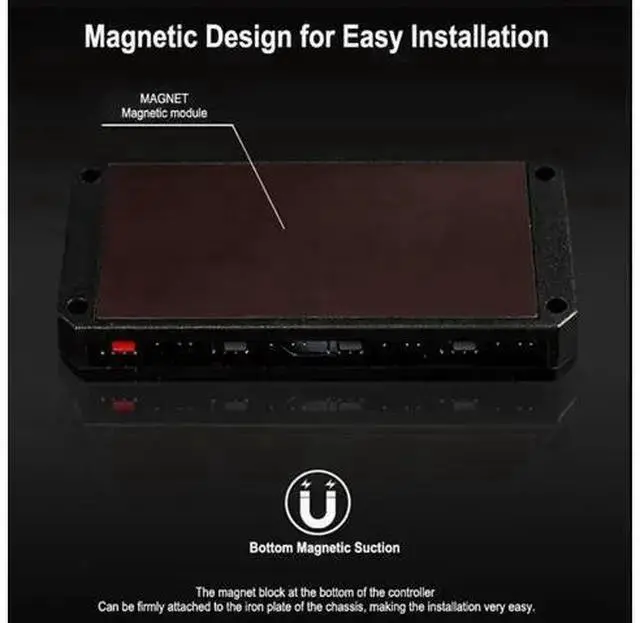 Alt view image 2 of 4 - WISDUM AUSEN 4Pin PWM Temperature Control Hub ARGB Shenguang Synchronous Chassis Fan Suitable For Universal Computer Regulator