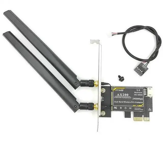 Alt view image 13 of 13 - PCIe WiFi 6 Network Card Wireless Adapter Bluetooth 5.0 AX 3000 Mbps AX200 Dual Band 5.GHz/2.4GHz PCI-E Wireless WiFi Network Adapter Card for Desktop Windows 10 64-bit eokCXOY