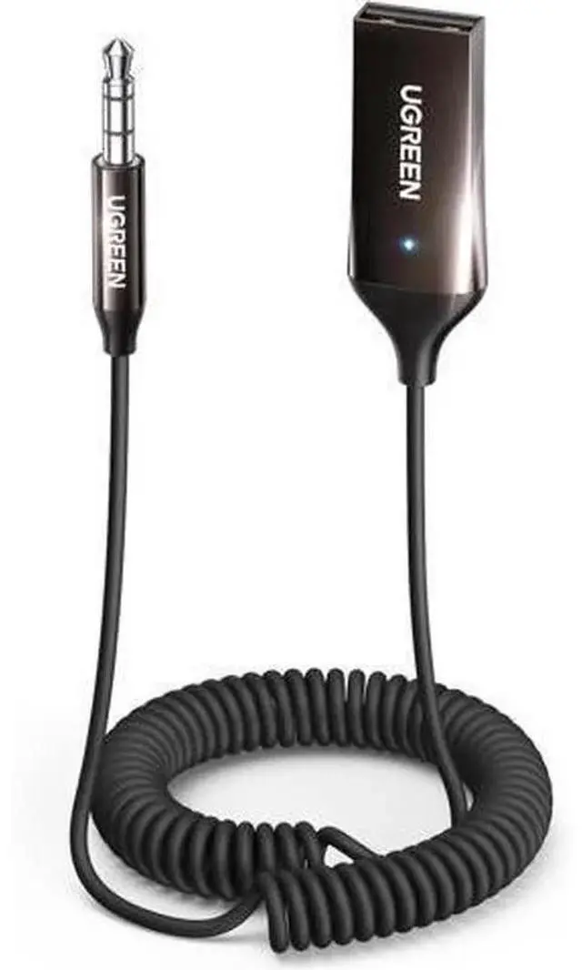 Main image of WISDUM Aux to Bluetooth 5.4 Adapter 3.5mm Bluetooth Receiver for Car USB 2.0 to 3.5mm Jack Kit with Built-in Microphone Aux Input for Hands-Free Calls Compatible with Car Speaker and Home Audio