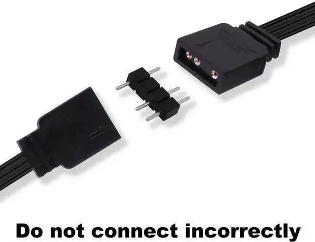 Alt view image 10 of 14 - ARGB Extension Cable 5V 3 Pin Addressable RGB Connector Adapter Extension Cable Synchronous Cord Wire for ARGB LED Fans-1M/3.3FT-2Pcs