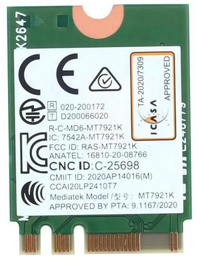 Alt view image 8 of 14 - MT7921K M.2 WiFi 6 Card for PC Dual Band 2.4GHz/5GHz 1800Mbps 802.11ax/ac wifi Bluetooth 5.2 Network Card same as wifi 6 AX200 Wireless Adapter Support Windows 10/11 eokCXOY