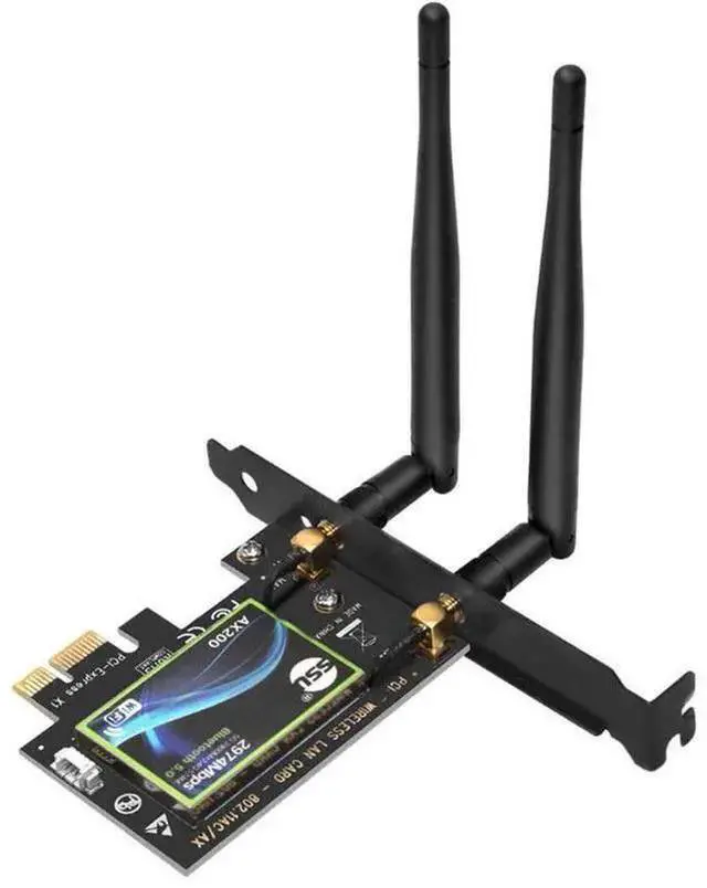 Alt view image 10 of 14 - WiFi 6 AX200 PCIE WiFi Card 2974Mbps with Bluetooth 5.0, 802.11AX Dual Band 5GHz/2.4GHz Wireless PCIe Adapter for PC Desktop,Support Windows 10 64bit eokCXOY