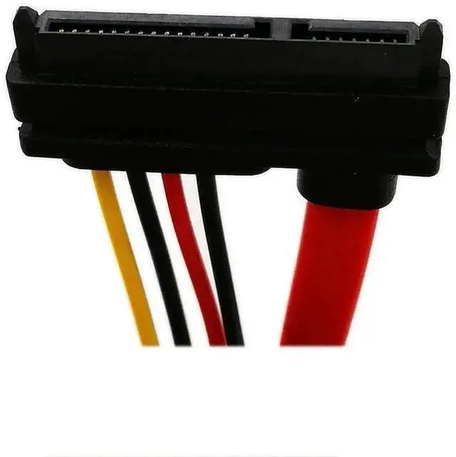 Alt view image 8 of 9 - 22-pin (7+15) Sata Male to Female Data and Power Combo Extension Cable - Slimline Sata Extension Cable M/f - 20inch (50cm)