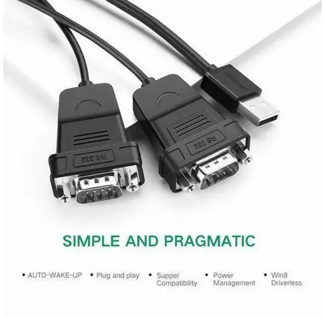 Alt view image 5 of 7 - WISDUM USB to Serial RS232 Cable Adapter 4 Ports DB9 Converter 9-Pin Male to Male with Hexnuts for Windows 10/8.1/8/7/XP/Vista/Linux/MAC OS 8/9/OS X