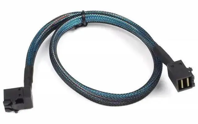 Alt view image 6 of 10 - MINI SAS HD SFF-8643 to 90 Degree MINI SAS SFF-8643 Server Connection Cable 50CM