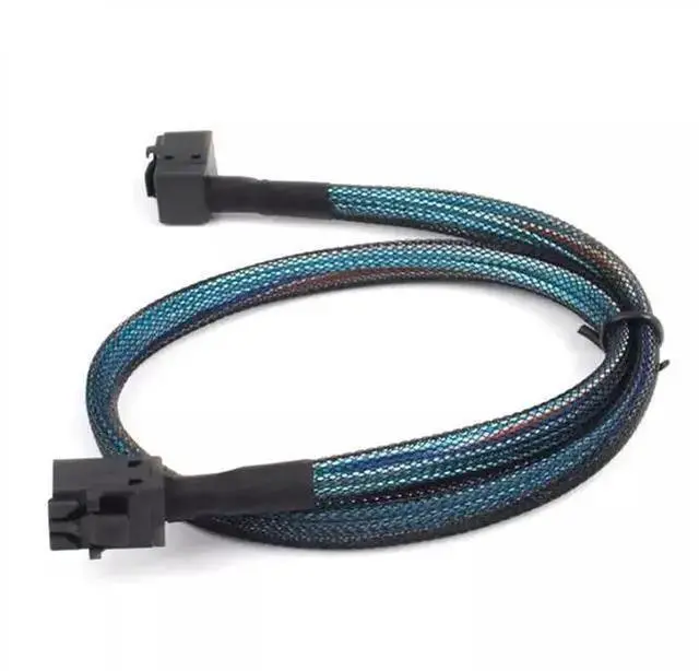 Alt view image 10 of 10 - MINI SAS HD SFF-8643 to 90 Degree MINI SAS SFF-8643 Server Connection Cable 50CM